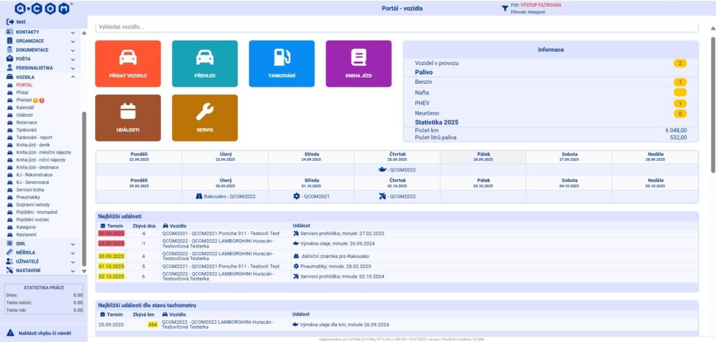 Vehiqo | správa vozového parku - portál